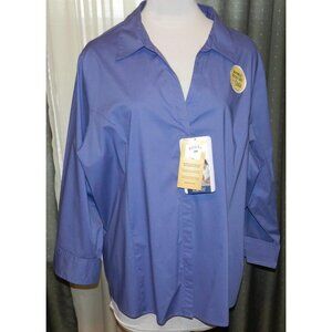 NWT size 4X Riders by Lee stretchy buttoned down top plus size womens NEW